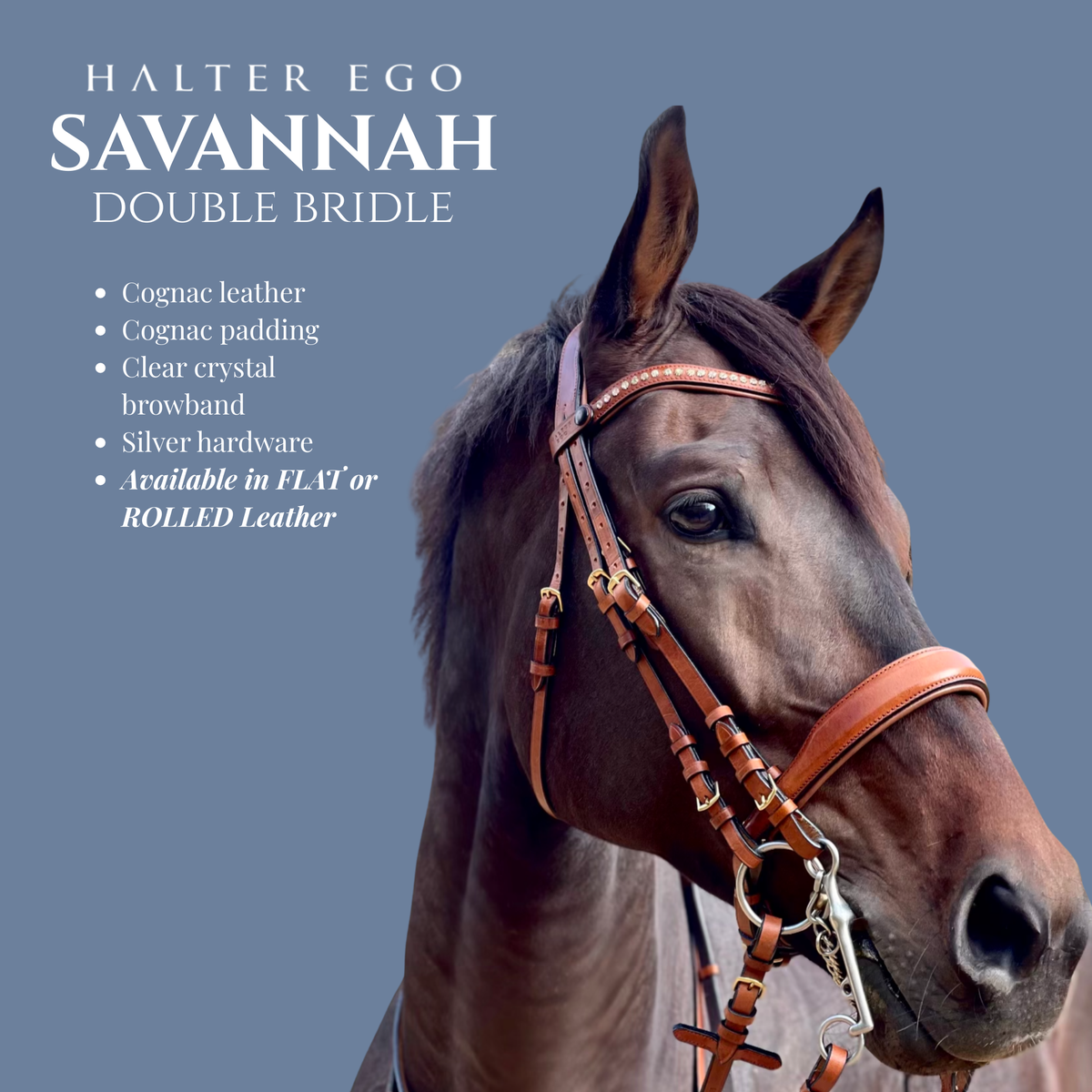 Savannah - Brown Cognac Leather Double