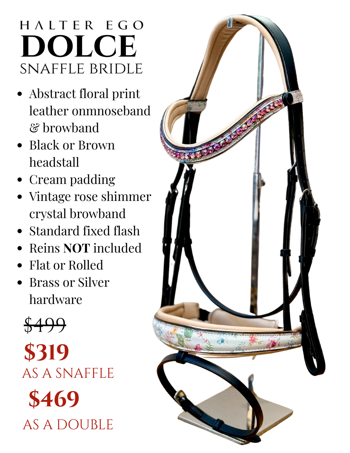 The Dolce Snaffle Bridle