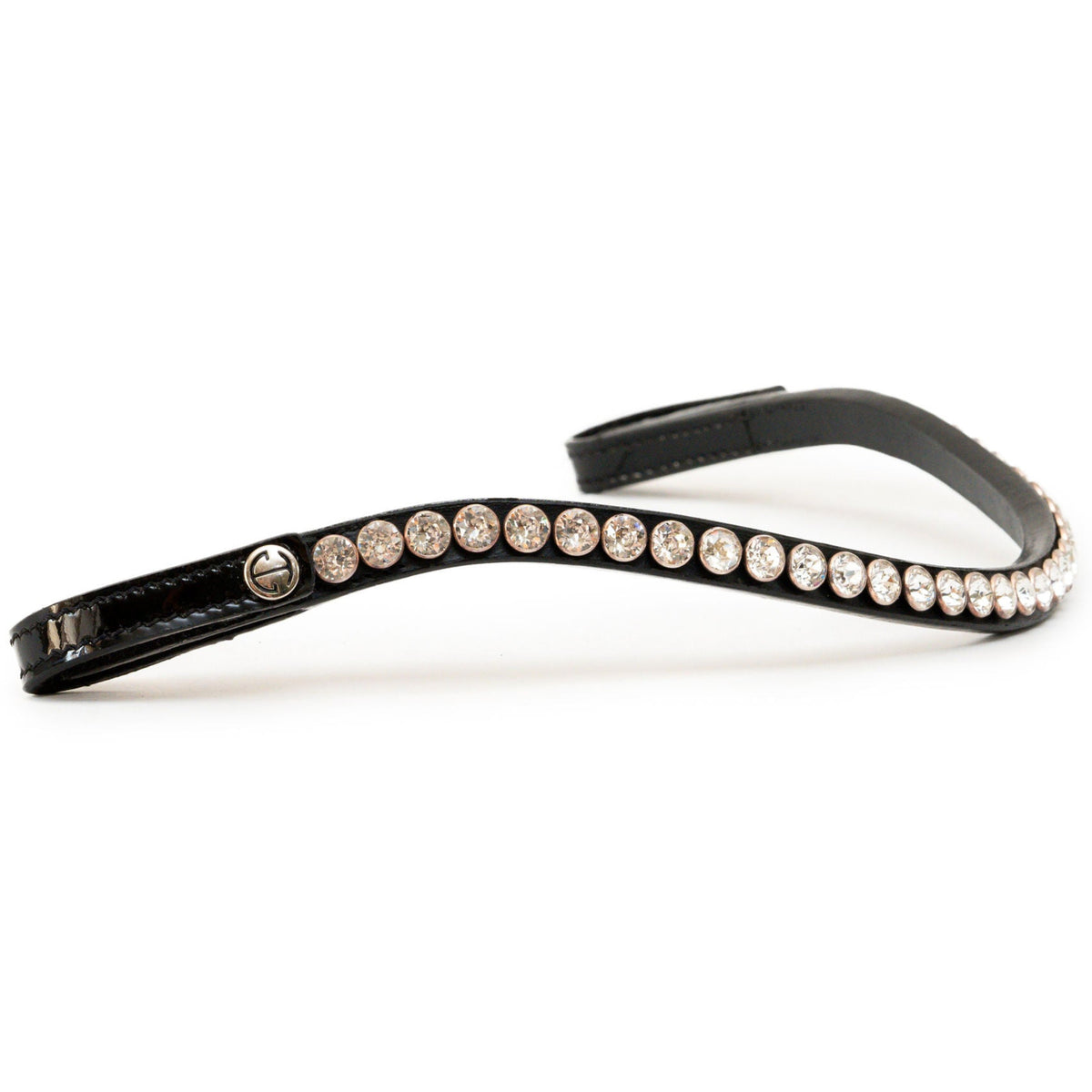 The Classic - Slimline Clear Crystal Rivet Browband