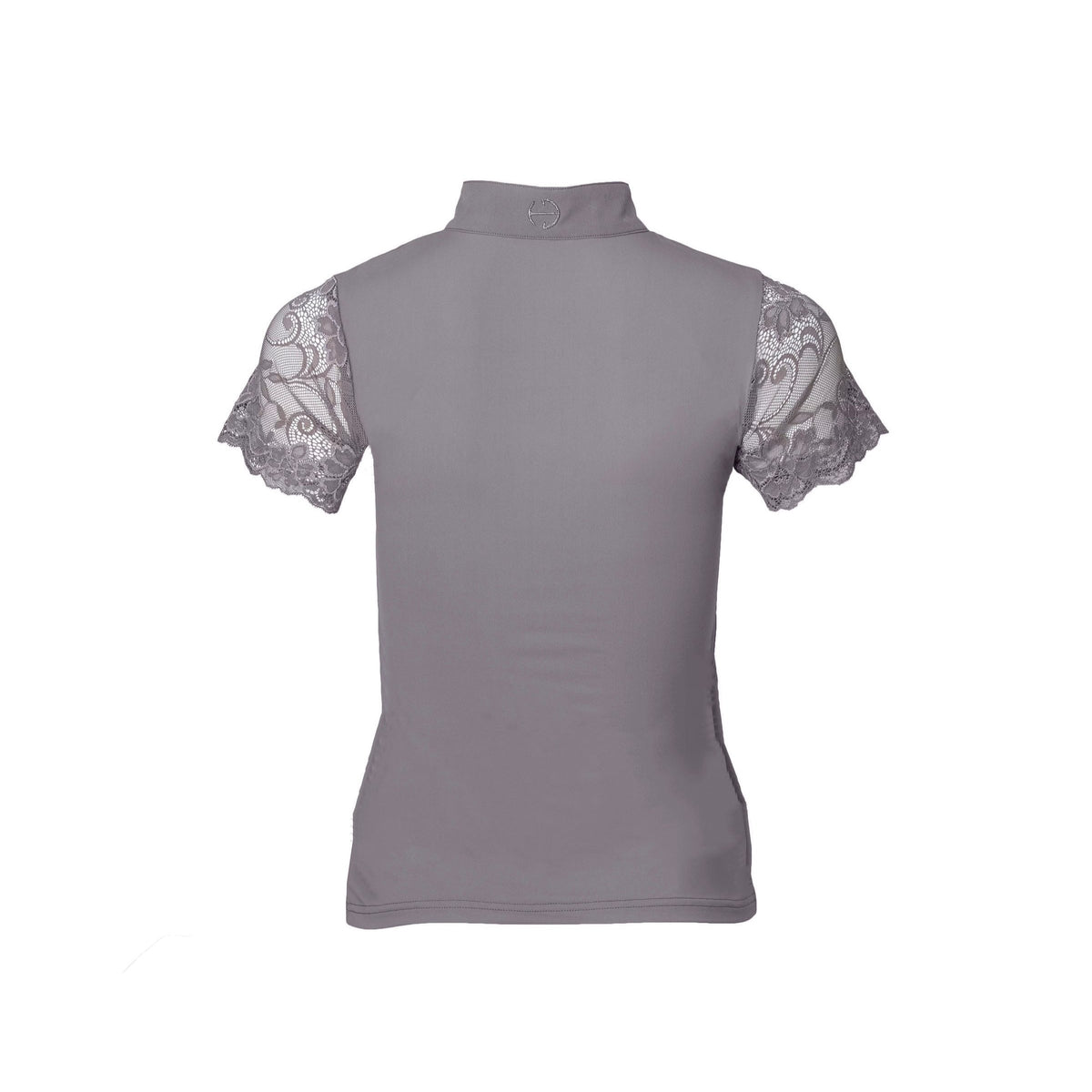 Tara Short Sleeve Lace Competition Shirt - Dove Grey