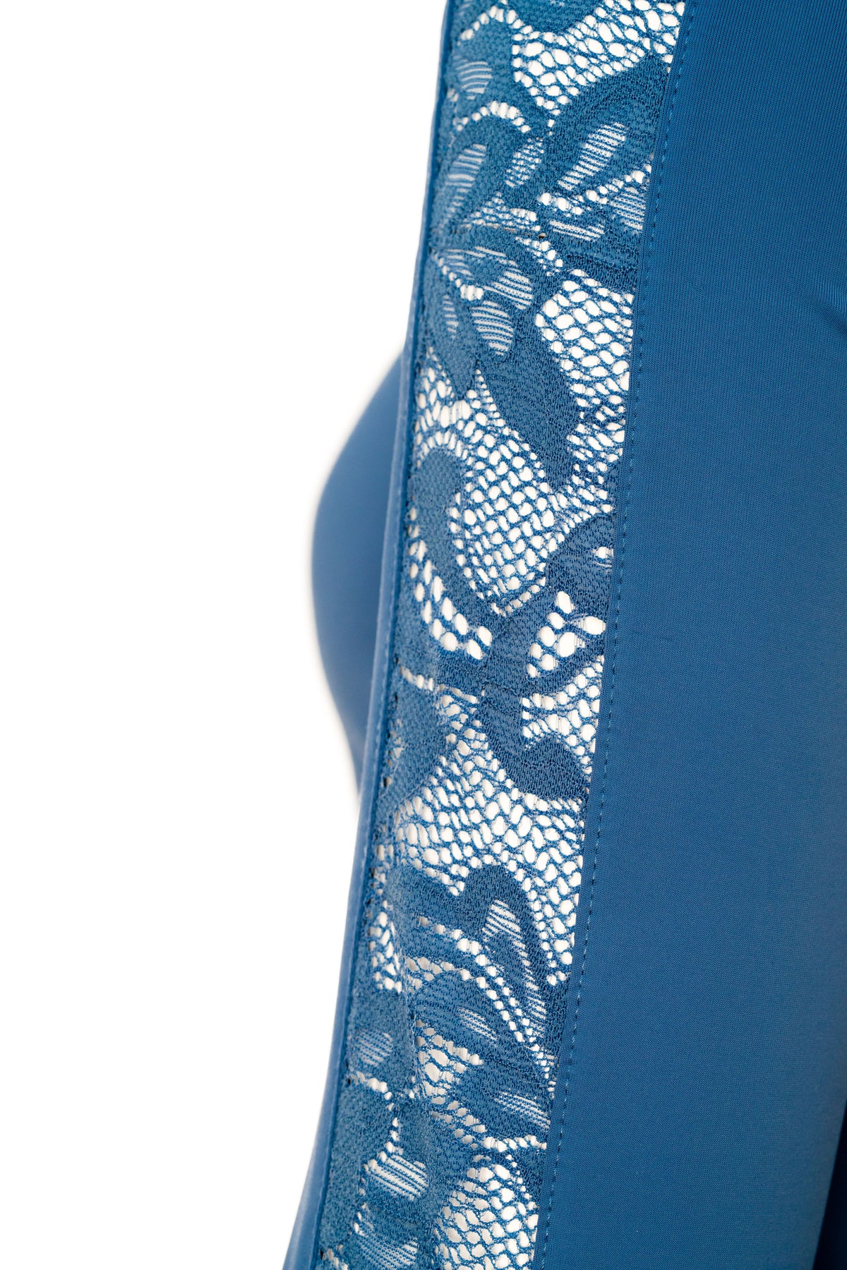 Maia Long Sleeve Lace Competition Shirt - Sky Blue