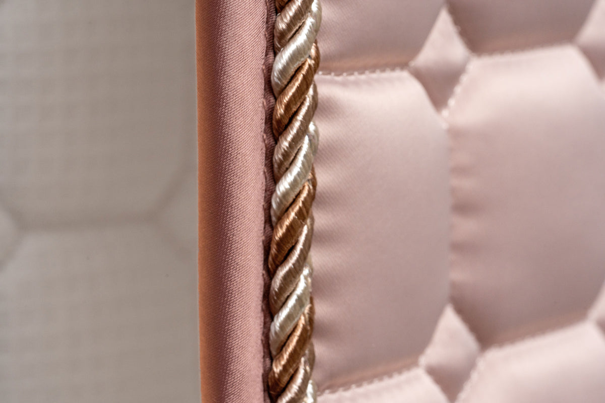Satin Classic Dressage Saddle Pad - Champagne Taupe