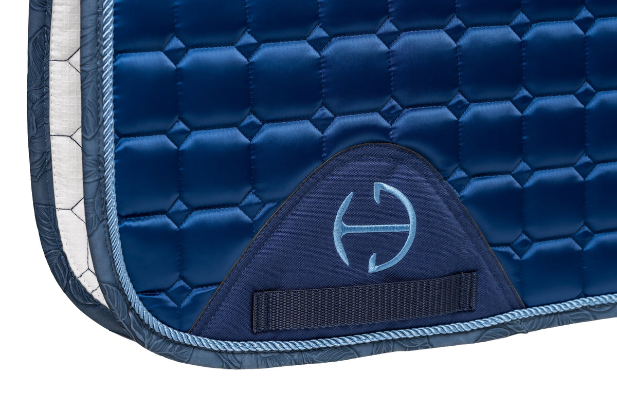 Satin Classic Dressage Saddle Pad (Cob) - Prussian Blue