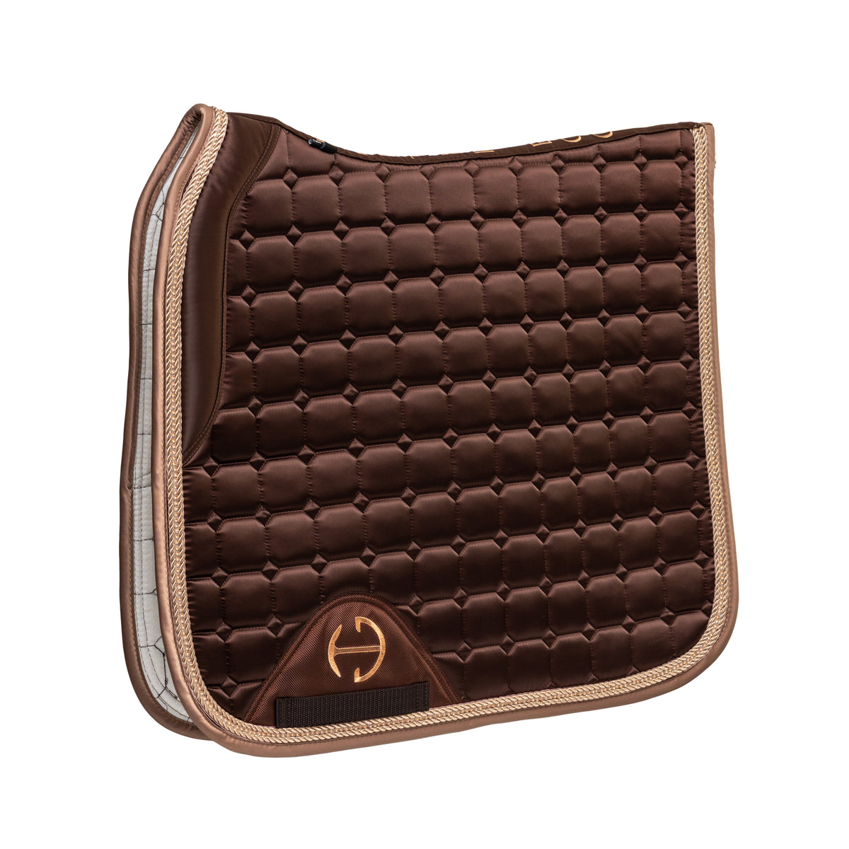 Satin Classic Dressage Saddle Pad - Gilded Mocha