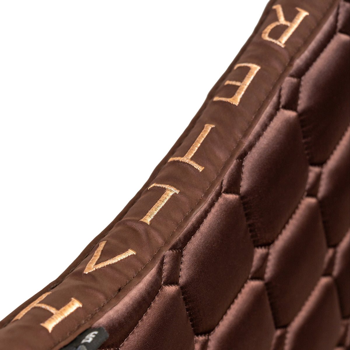 Satin Classic Dressage Saddle Pad - Gilded Mocha - Cob