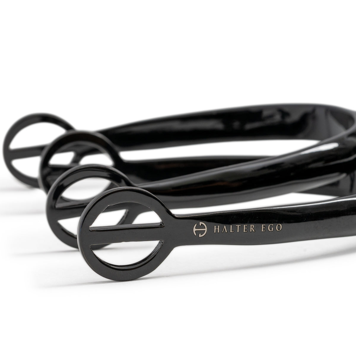 Gloss Black Spurs With 3D Shank