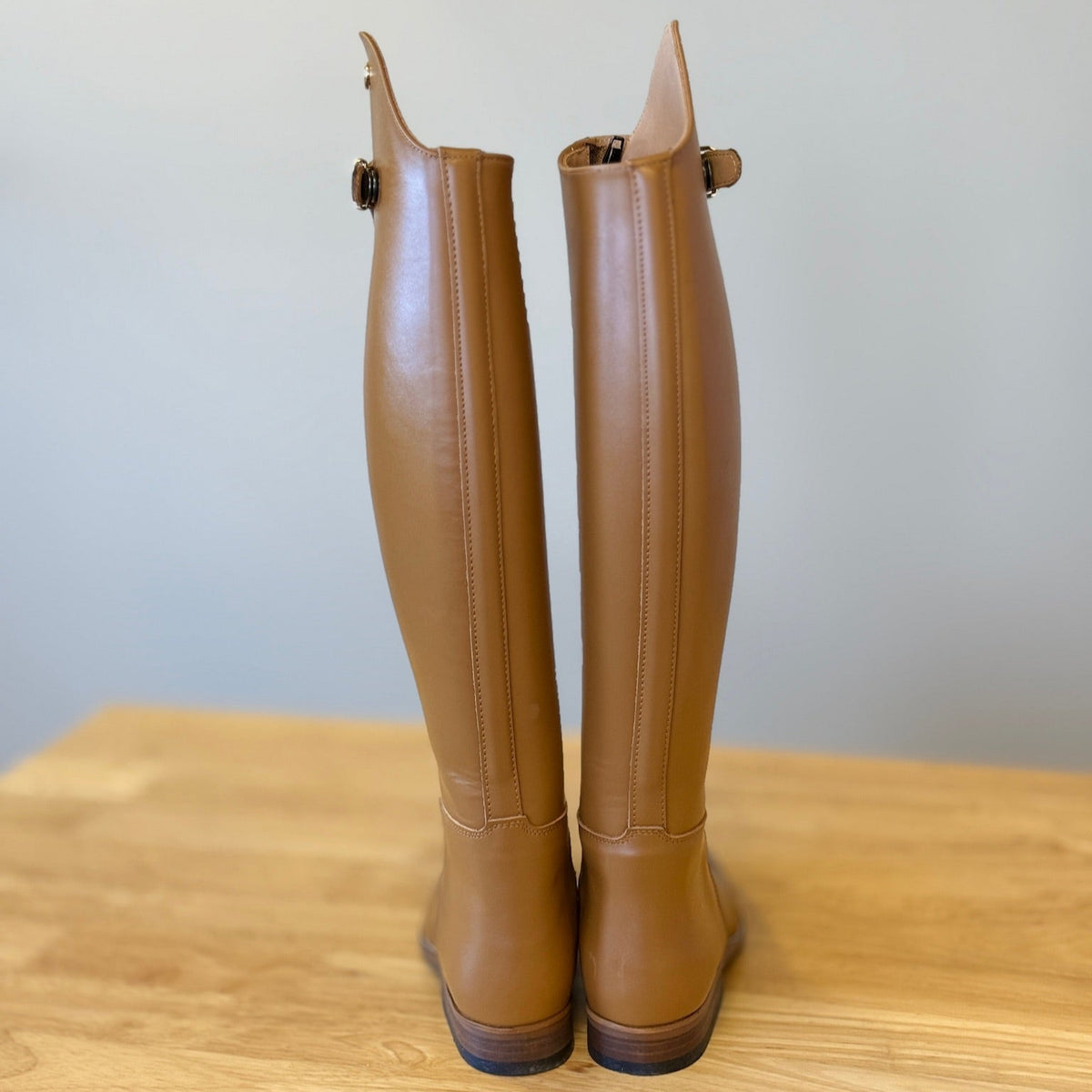 Derby Polo Boots - Cognac & Brown Patent Croc