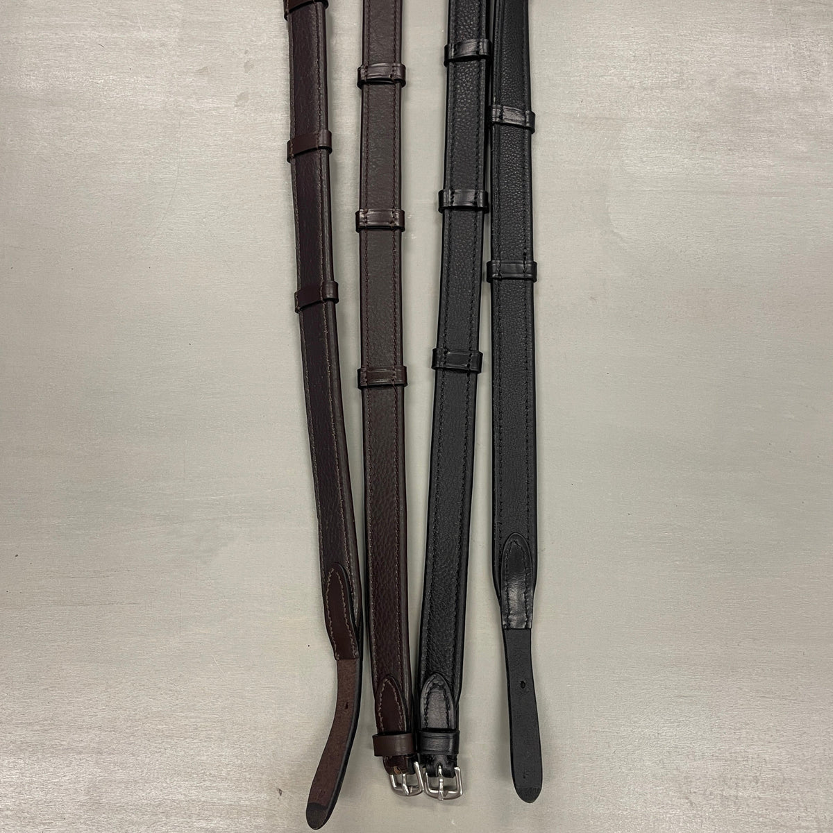 Wide Leather Reins with Stops