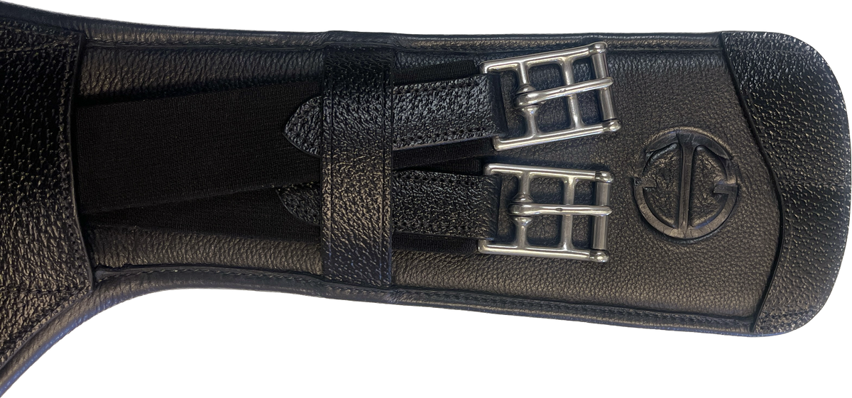 Capital Black Leather Anatomical Dressage Girth