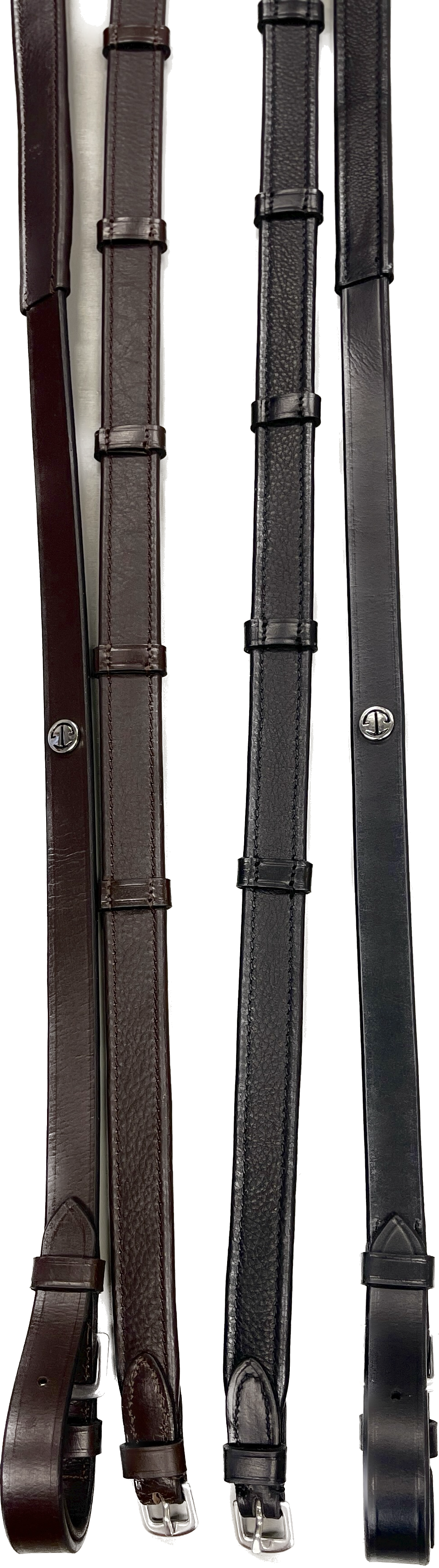 Wide Leather Reins with Stops