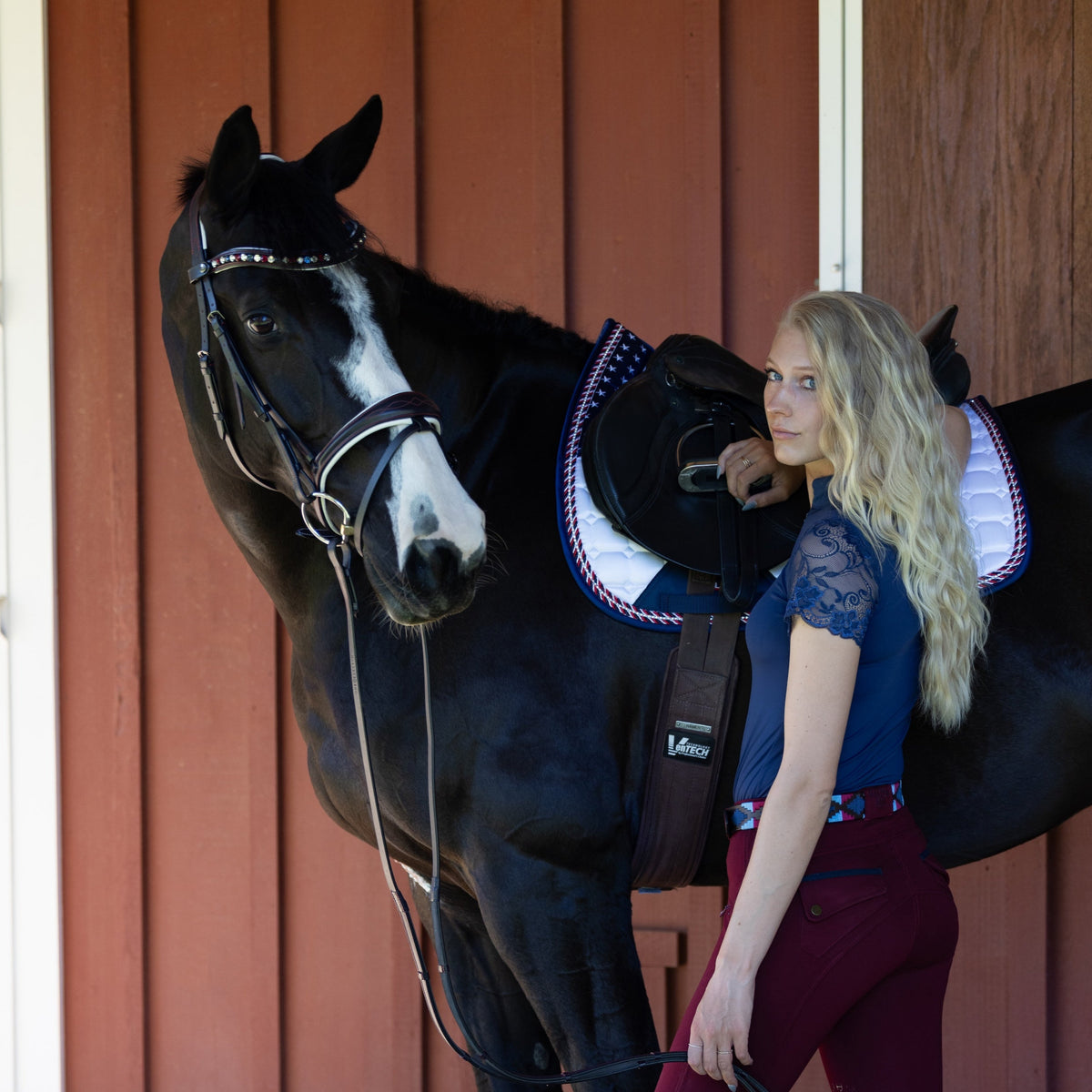 The Liberty Navy Leather Jumper Bridle