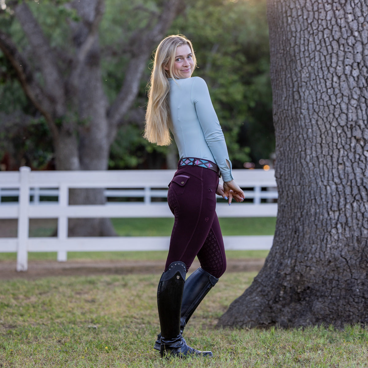 Kimberly Full Seat Breeches - Wine