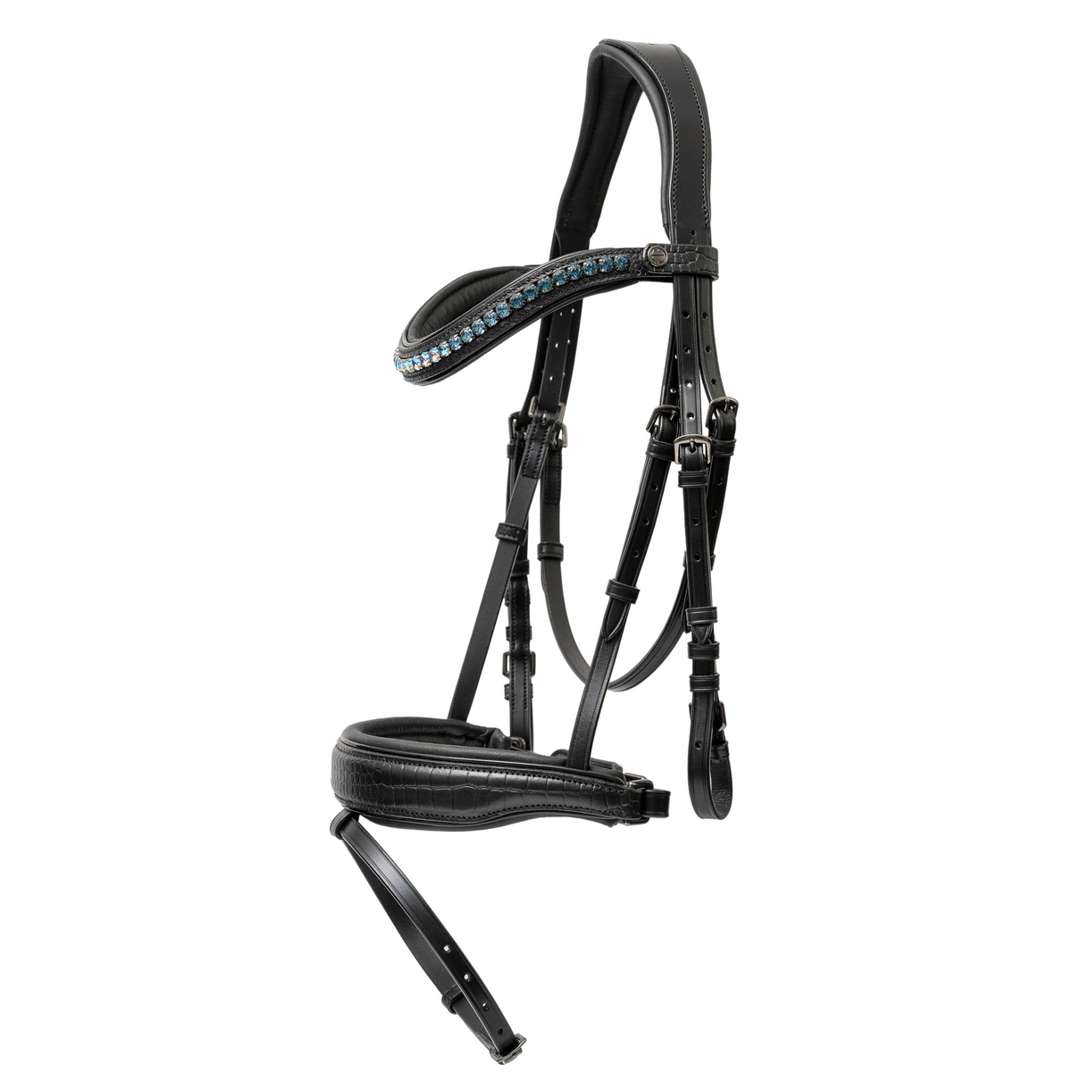 Doc Marten Black Leather Snaffle Bridle with Removable Flash