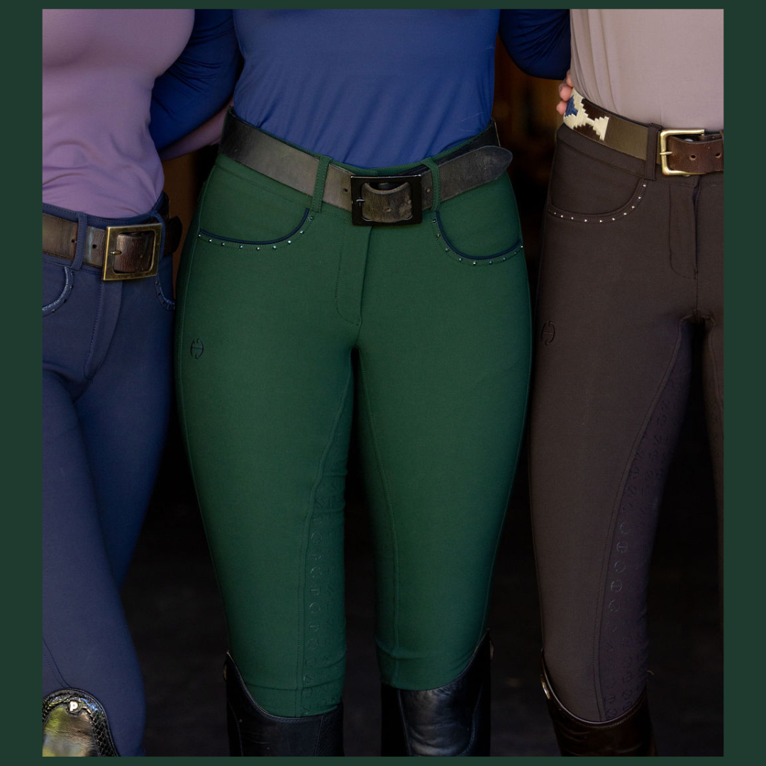 Crystal Evolution Full Seat Breeches - Mountain Green