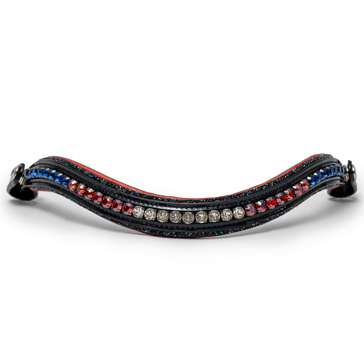 The Revere Navy Patent Leather Snaffle Bridle