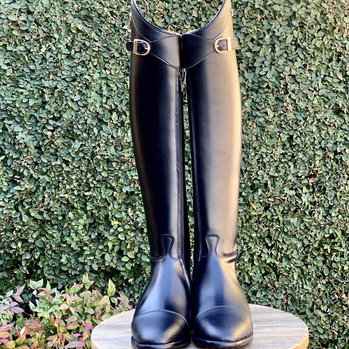 Derby Prestige Riding Boots - Black with Carbon Tech Top Design and Toe Cap