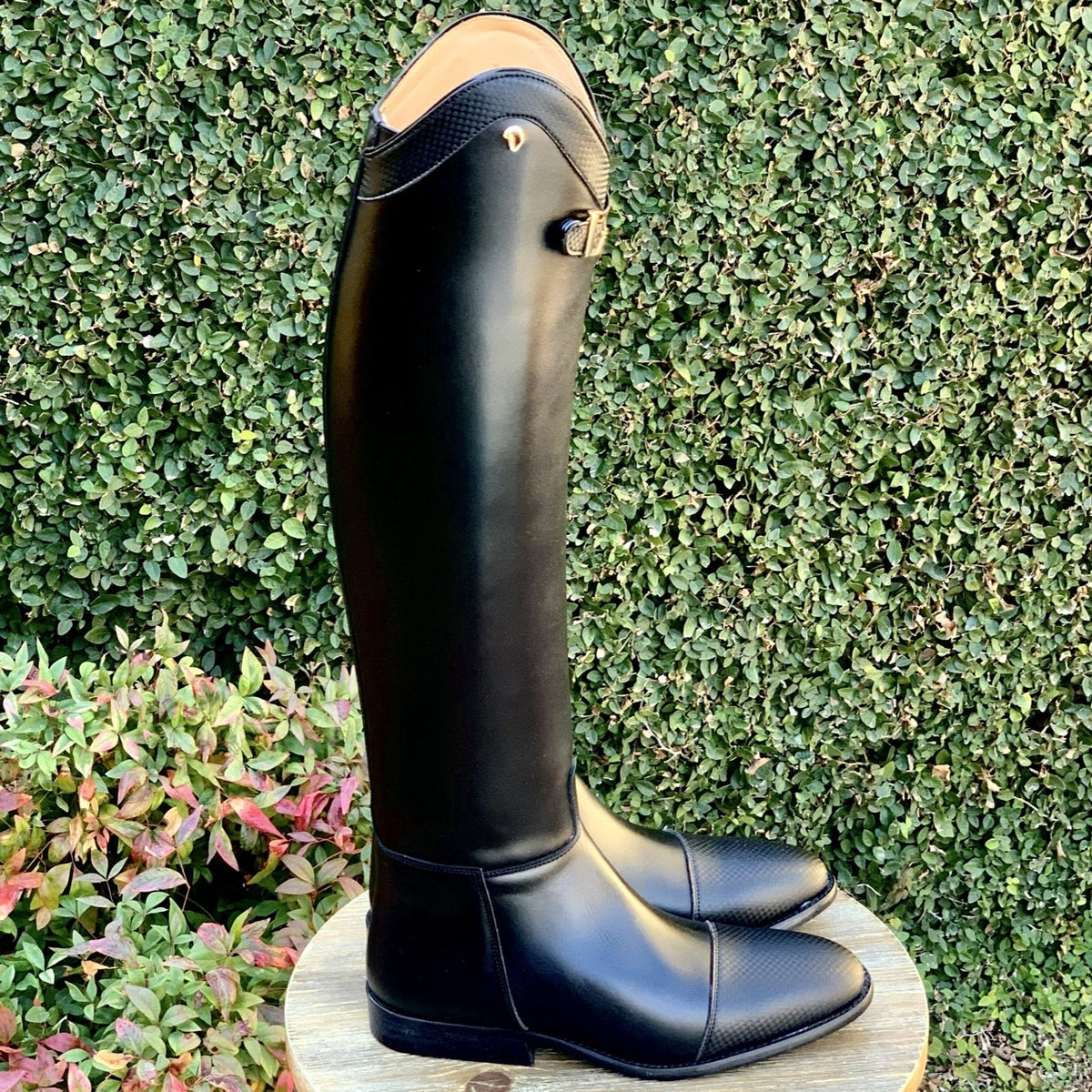Derby Prestige Riding Boots - Black with Carbon Tech Top Design and Toe Cap