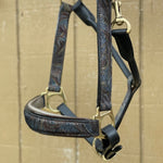 Black Leather Horse Halter