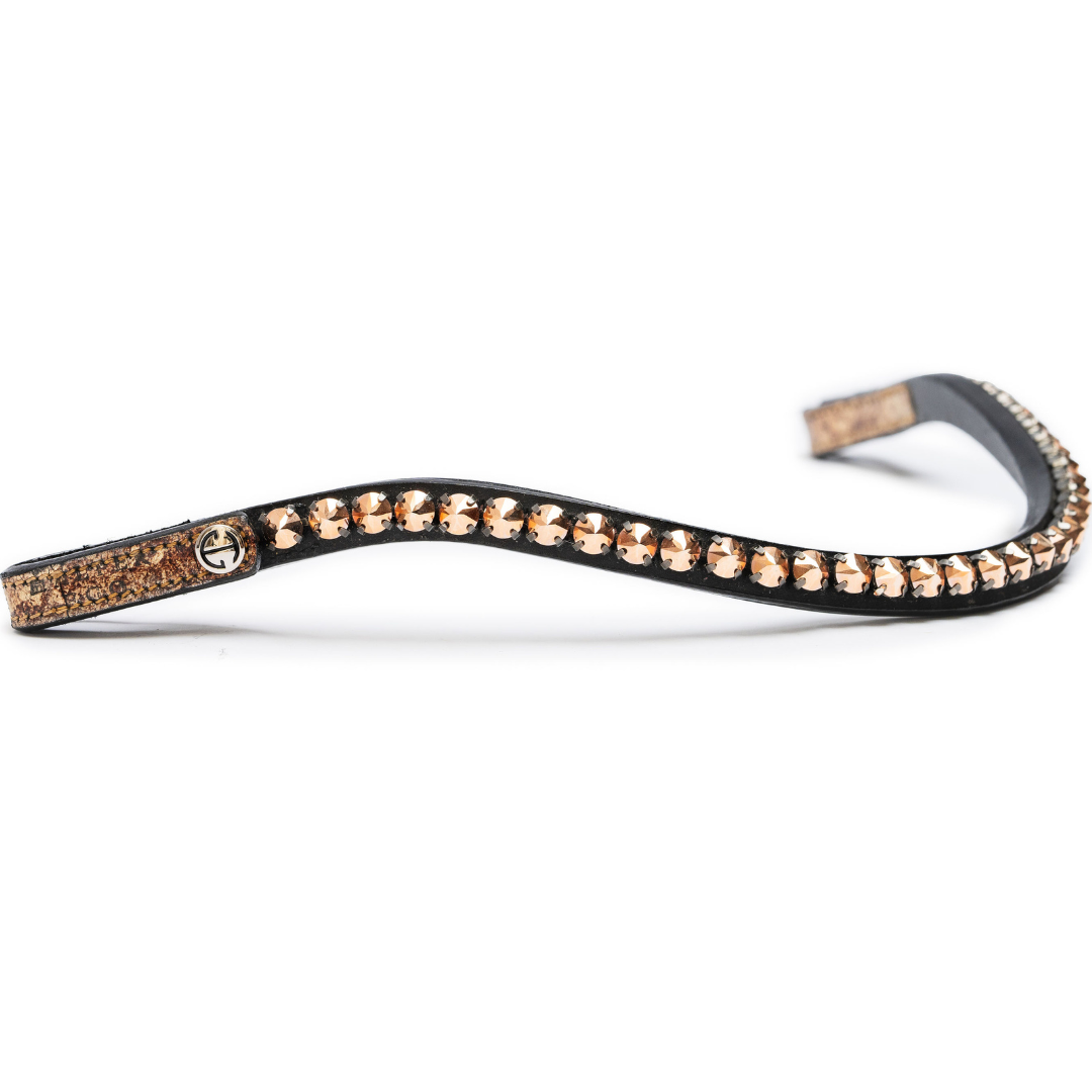 24 Karat Magic - Crystal Slimline Browband with Snaps