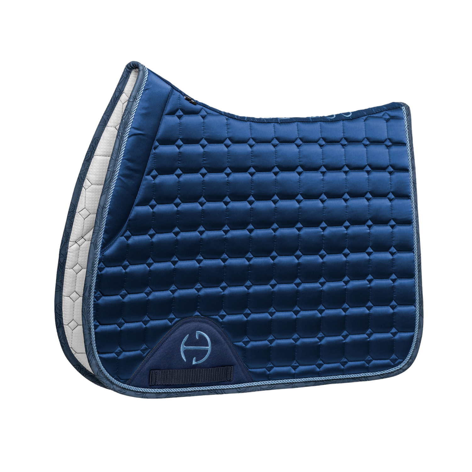 Romance Collection Satin Classic Jump Saddle Pad - Prussian Blue