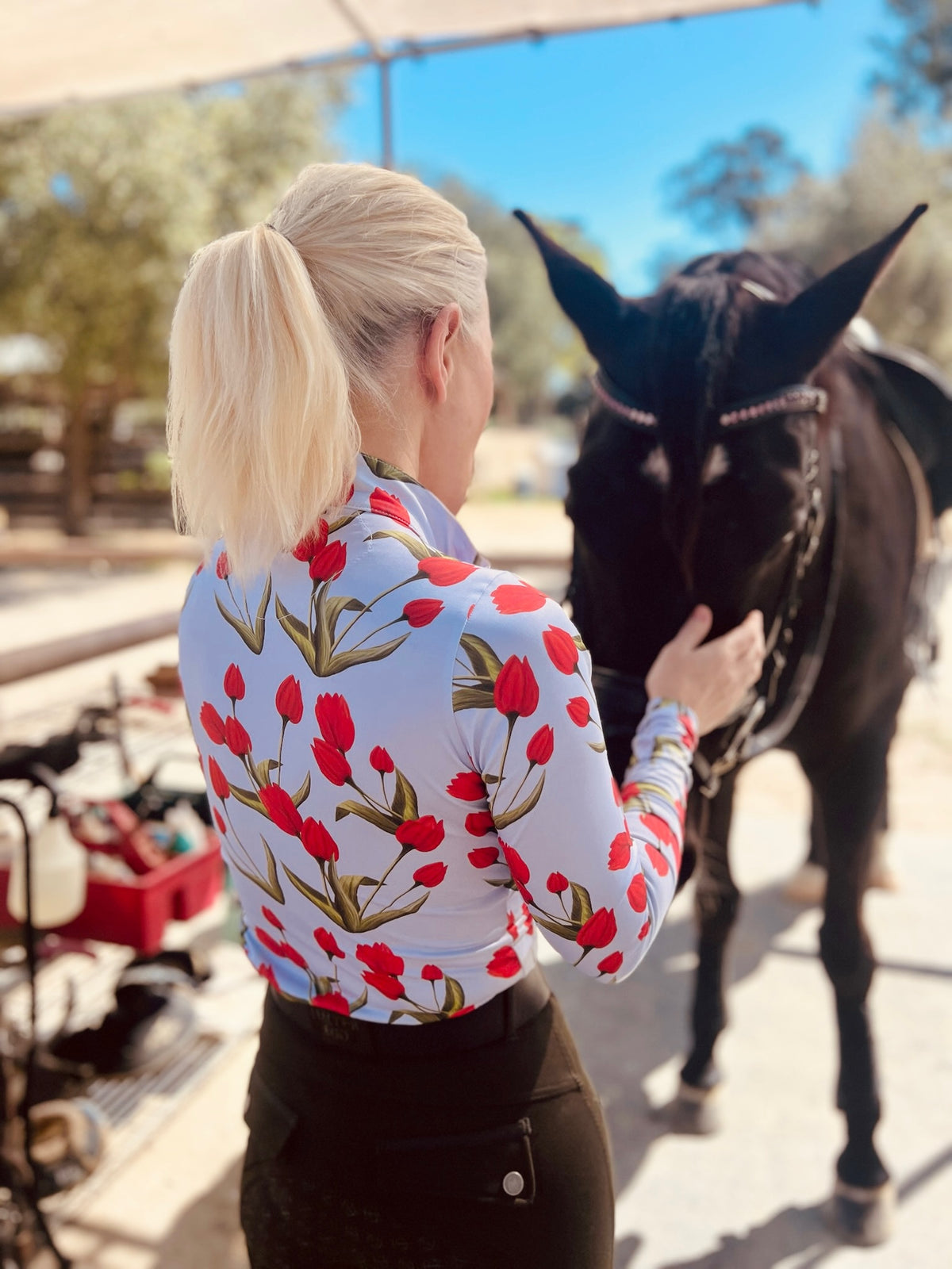 PETALS FOR PARKINSON&#39;S - Long Sleeved Tulip Riding Top