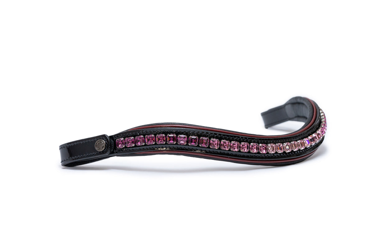 The Bordeaux Black Patent Leather Snaffle Bridle