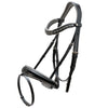 The Eiffel Tower Black Leather Snaffle Bridle