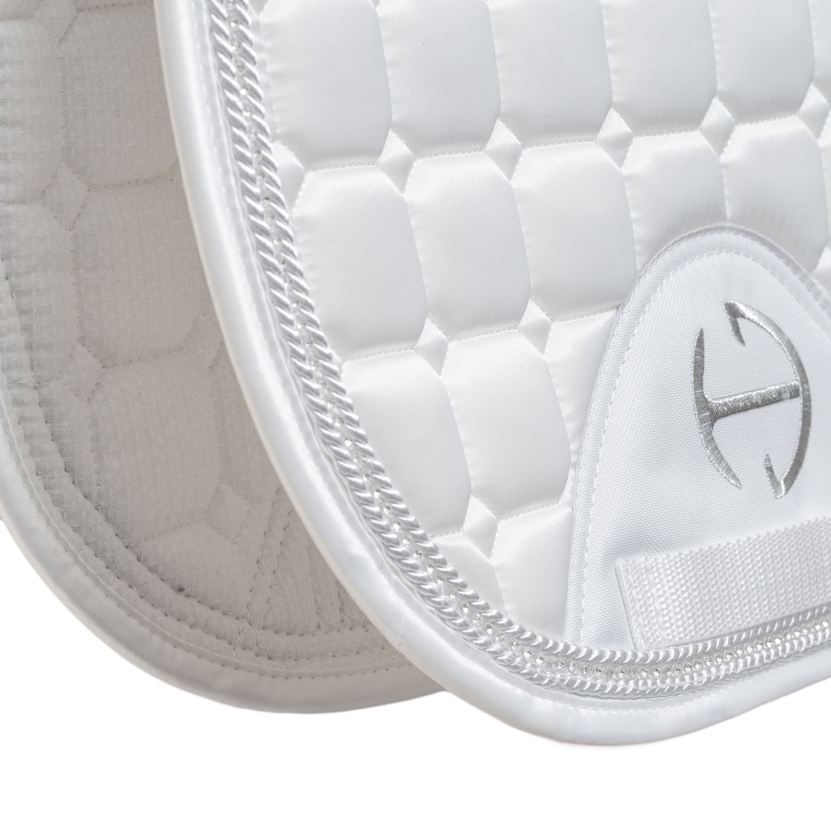 Satin Classic Jump Competition Saddle Pad - White
