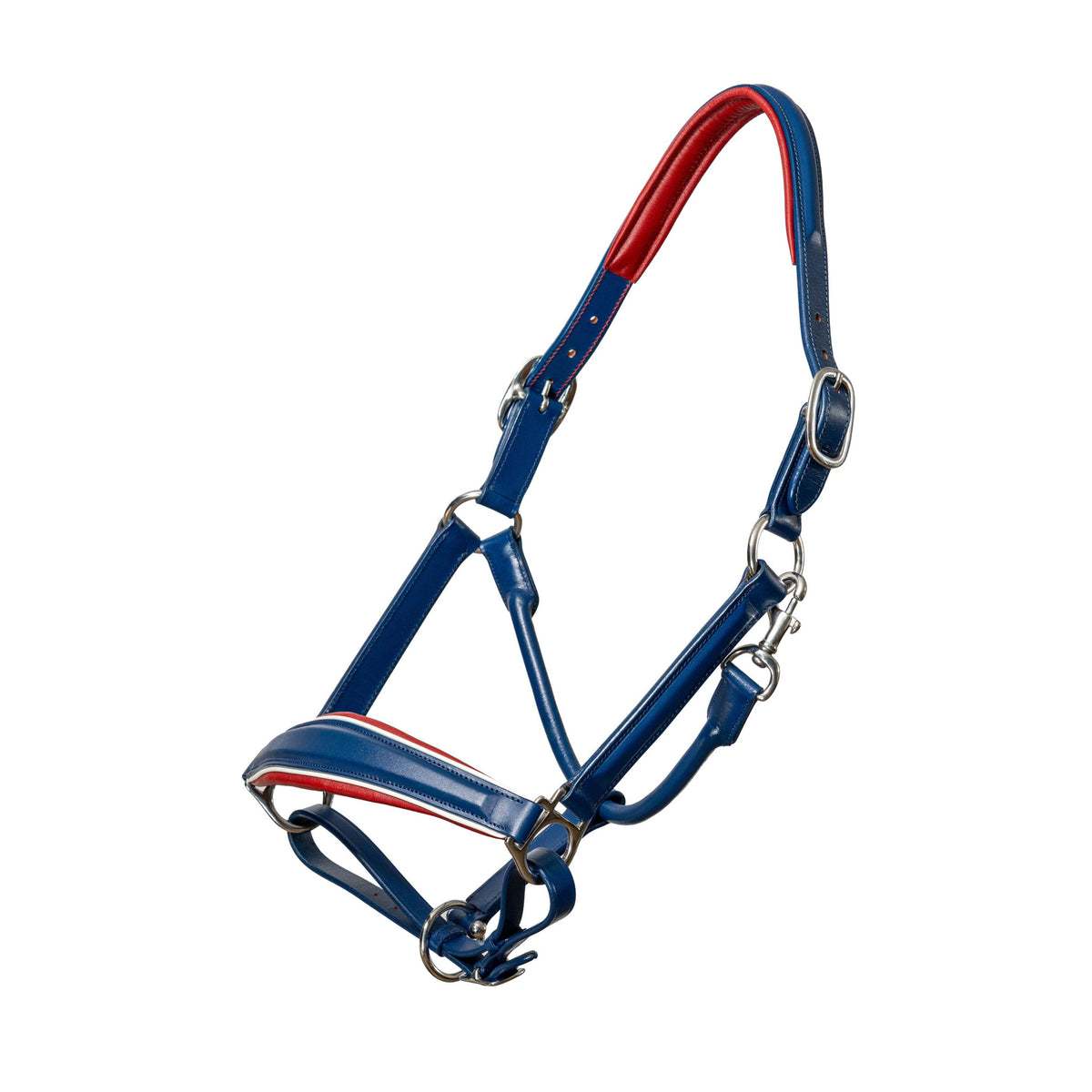 The Patriot Electric Blue Leather Halter - Pathway To The Podium