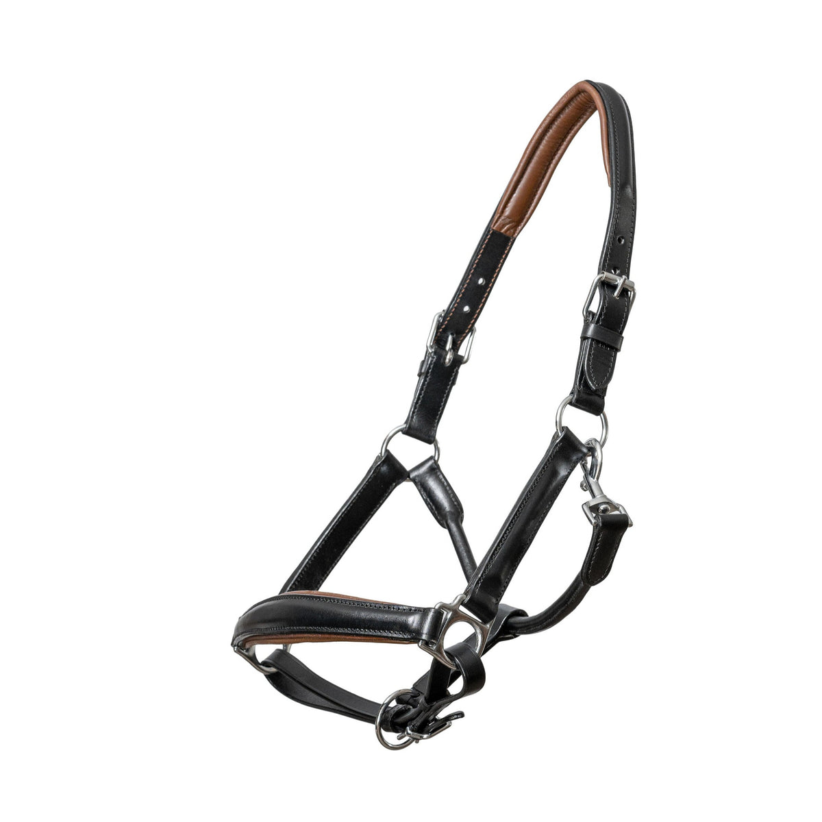 Sienna Black and Brown Leather Halter