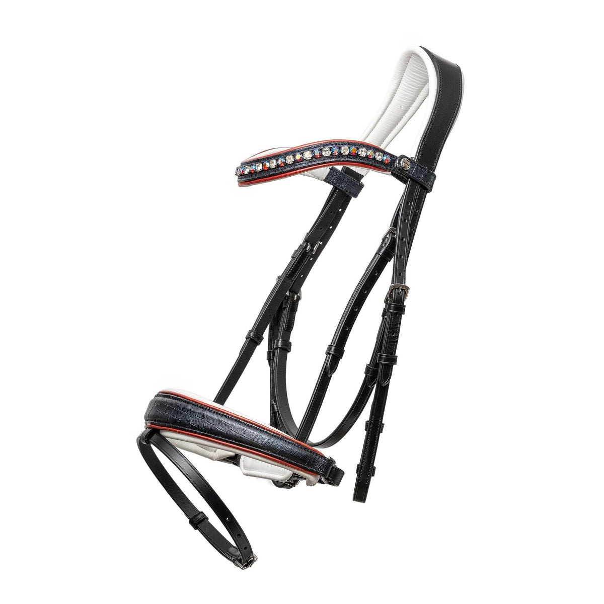 The Honor Navy Leather Snaffle Bridle - (Pathway to the Podium Collection)