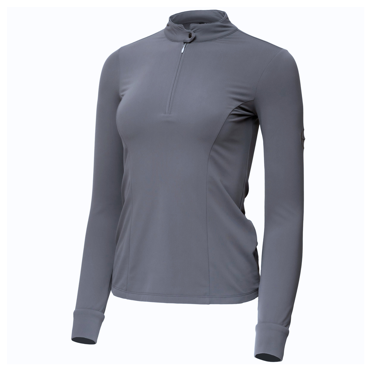 Julia Long Sleeve Riding Shirt - Grey