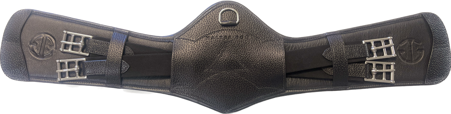 Capital Black Leather Anatomical Dressage Girth