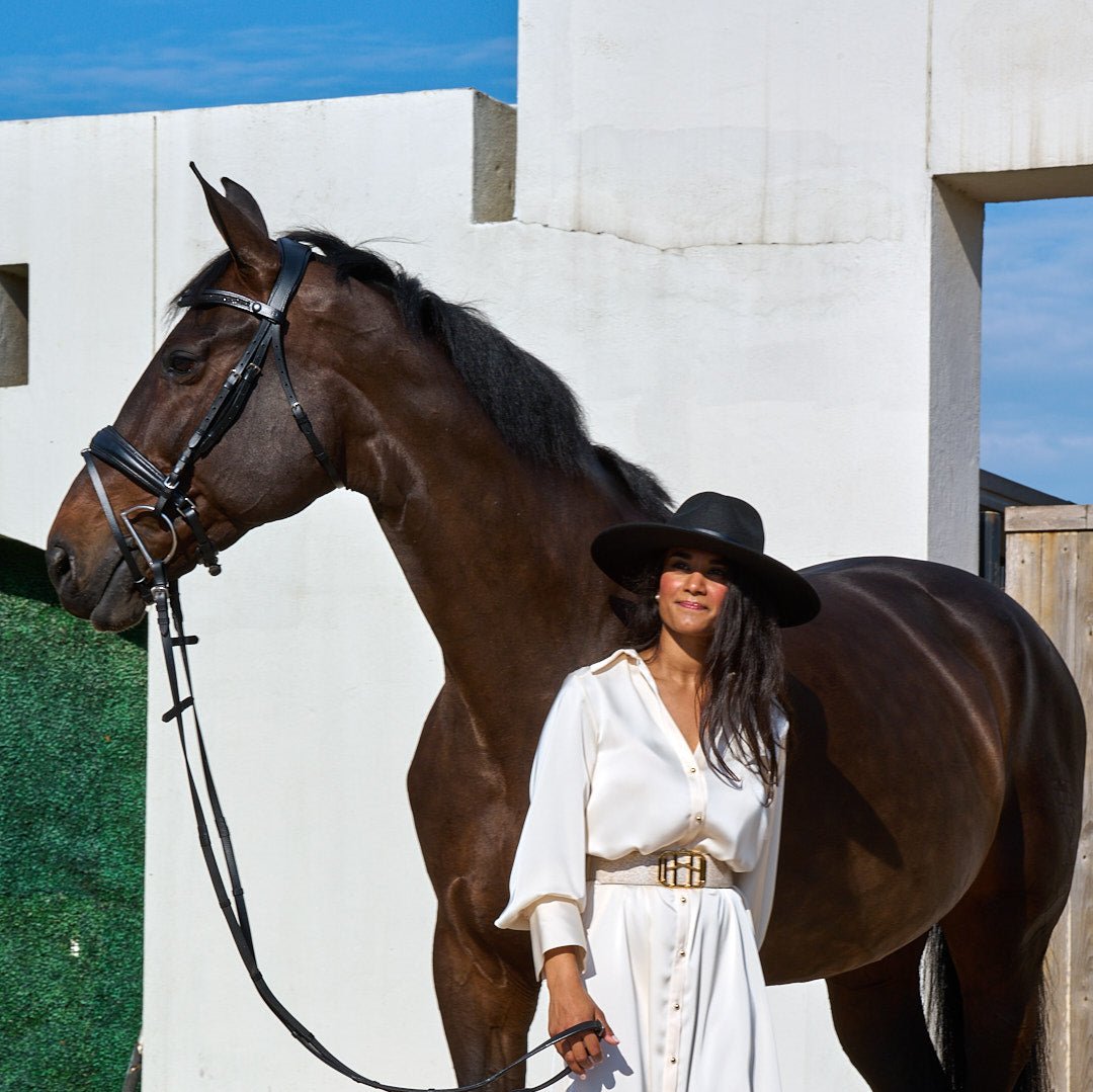 Natalia Non-Patent Black Leather Snaffle Bridle