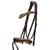 The Catalonia Metallic Bronze Leather Snaffle Bridle with Removable Flash