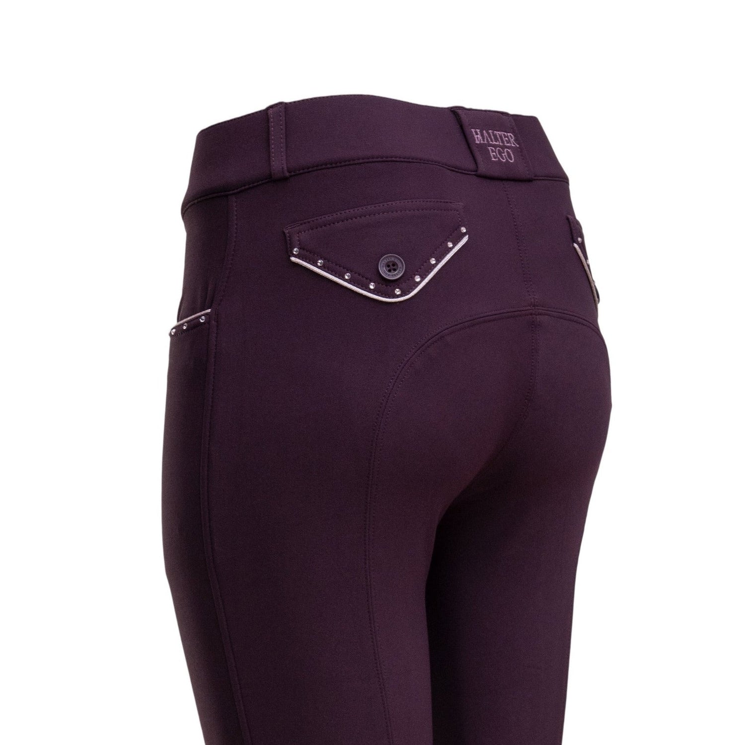 Crystal Evolution Knee Patch Breeches - Dark Plum