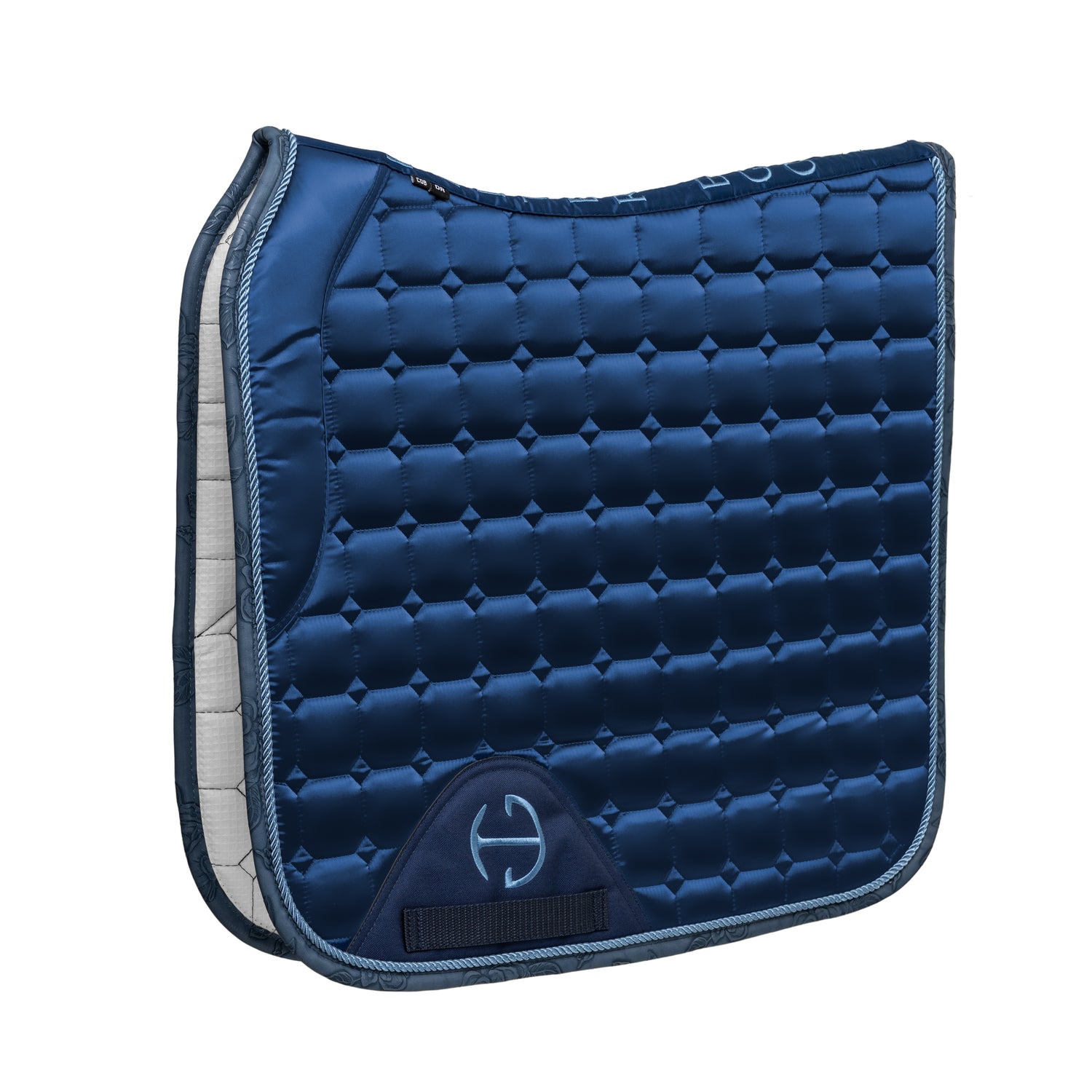 Romance Collection Satin Classic Dressage Saddle Pad (Cob) - Prussian Blue
