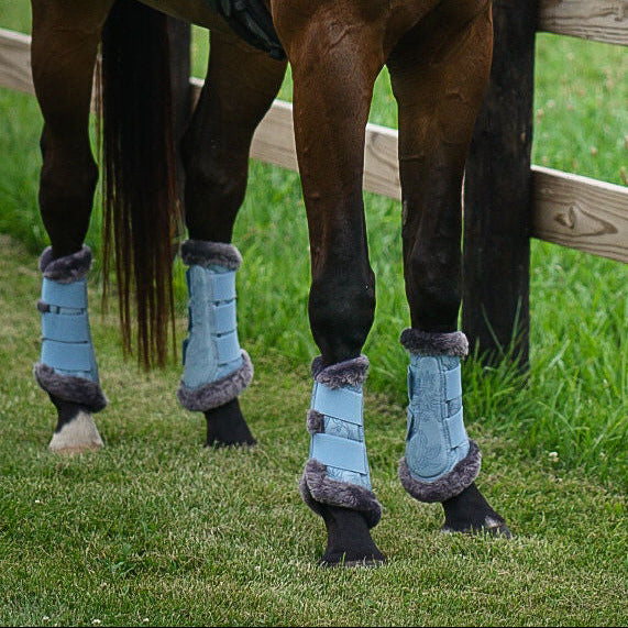 Romance Collection MESH LINED Brushing Boots - Slate Luxe