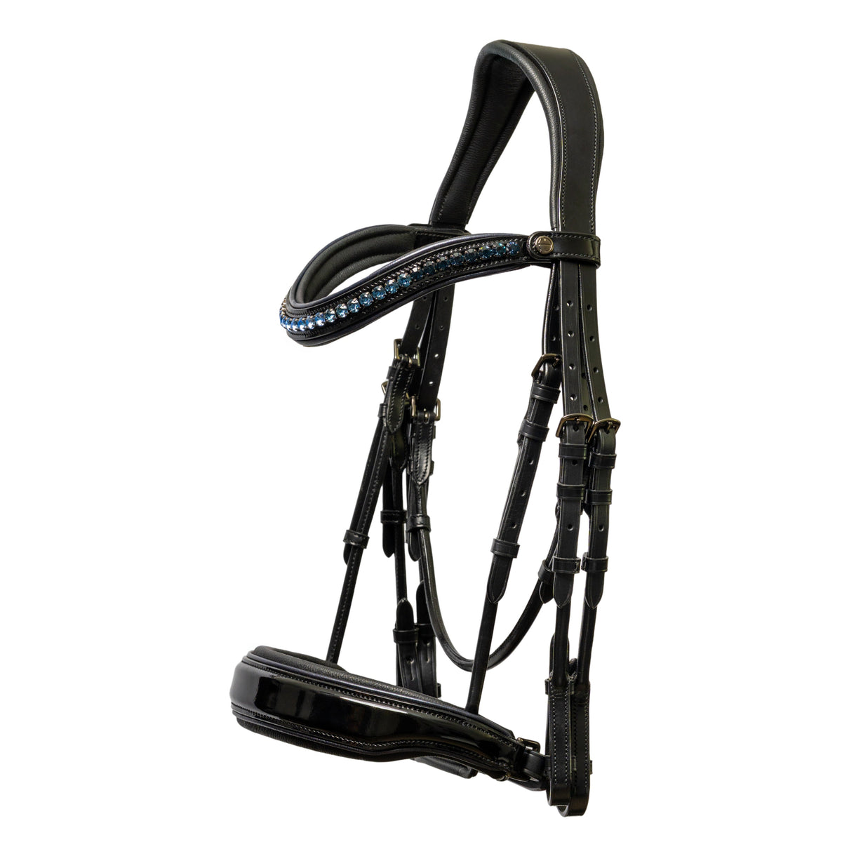 Charleston - Black Patent Leather Double Bridle