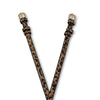 Safari Print Leather Spur Straps