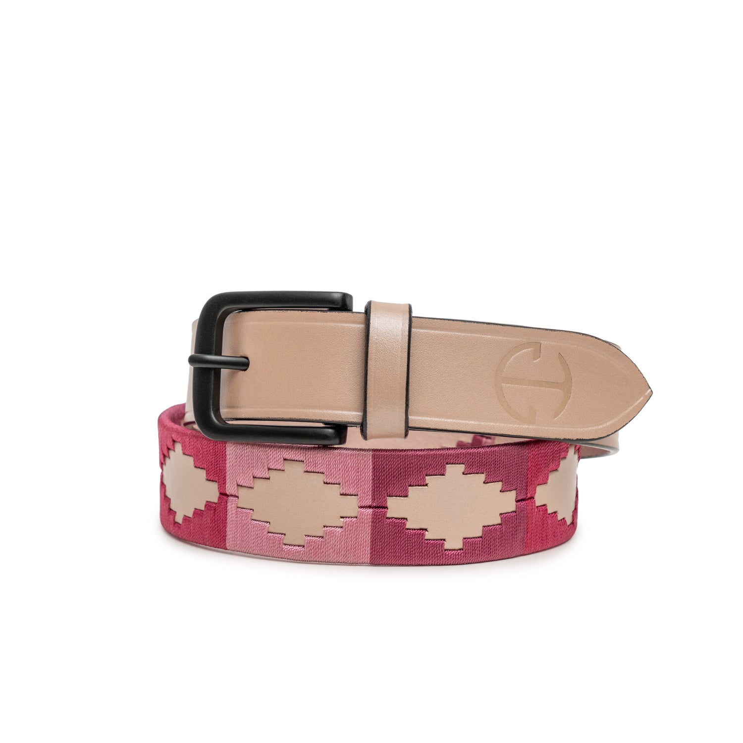The Rosé Lumière Leather Polo Belt