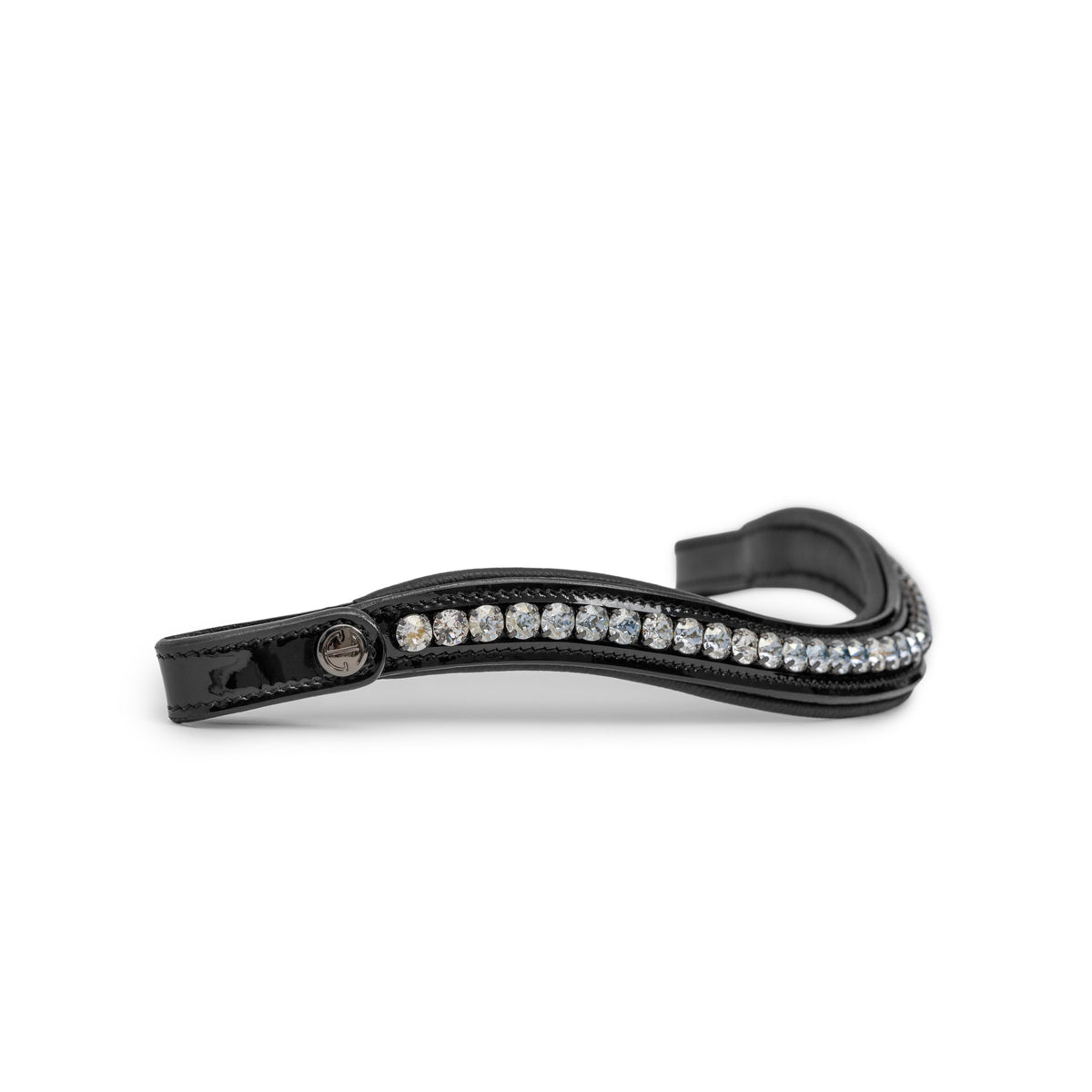 Runway Black Patent Browband With Snaps