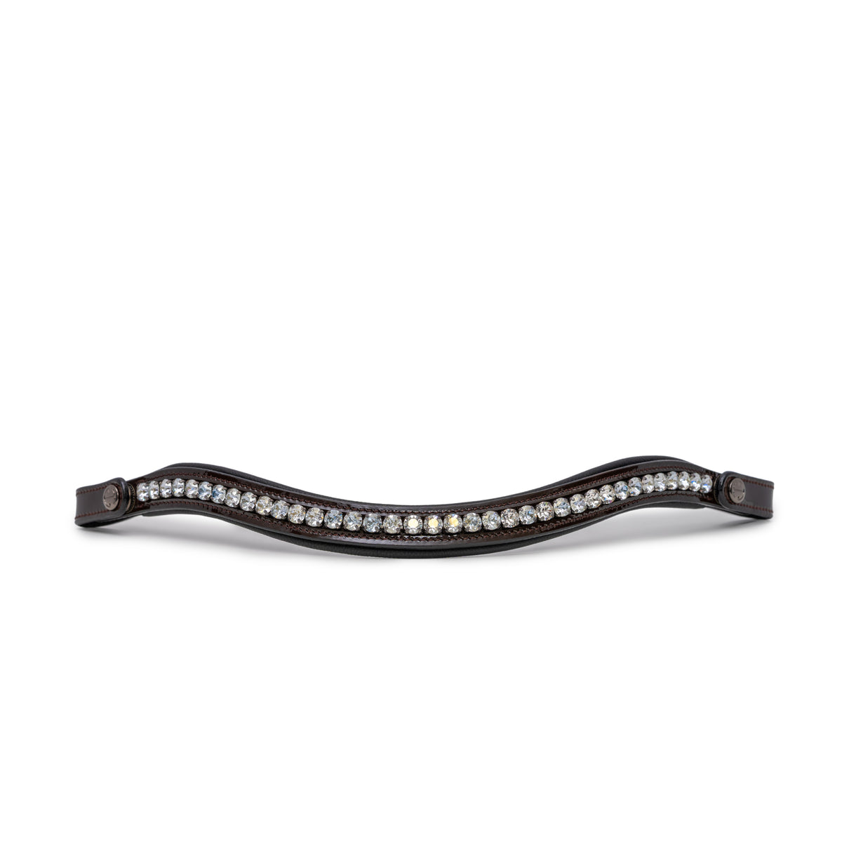 Ginger Brûlée Brown Browband With Snaps