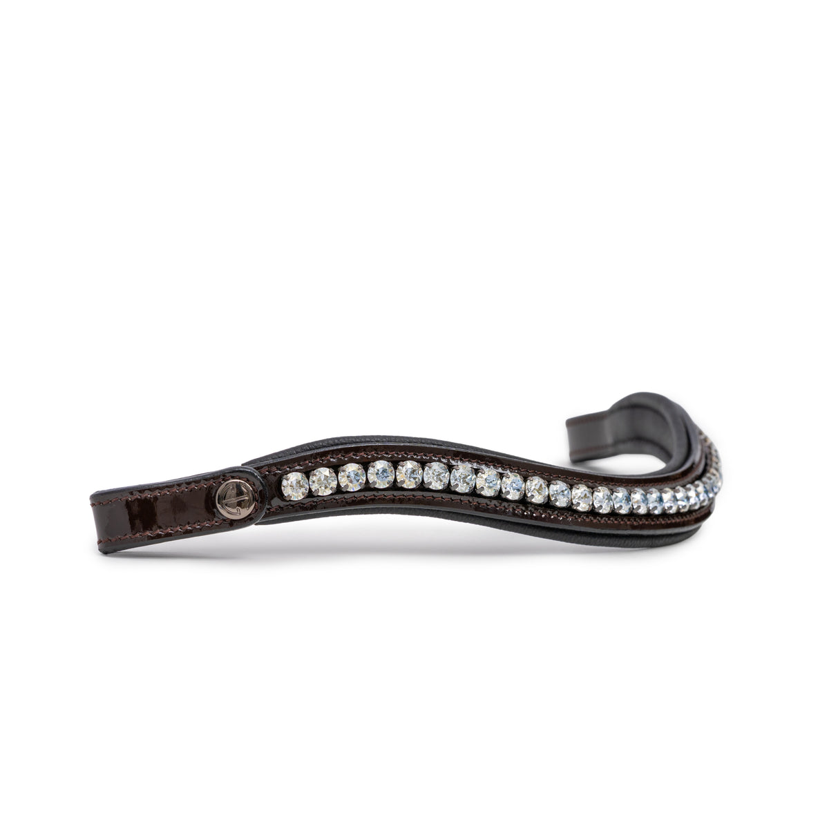 Ginger Brûlée Brown Browband With Snaps
