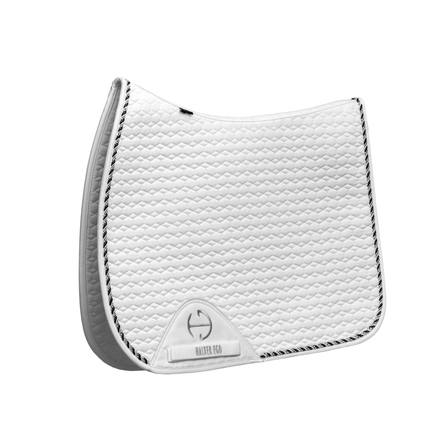 European Cotton Competition Jump Pad - White & Black Rope Trim