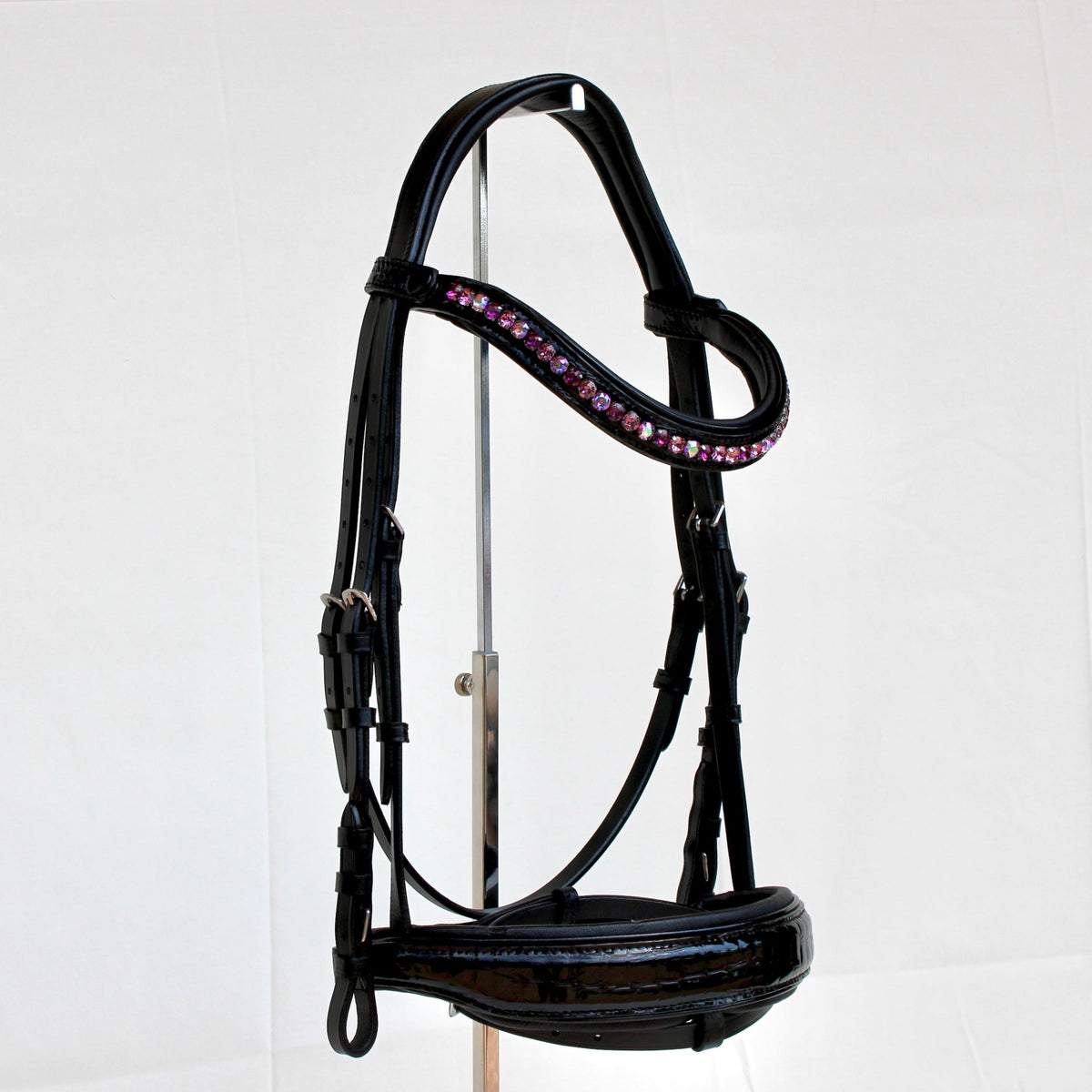 The Mulberry Black Patent Leather Snaffle Bridle