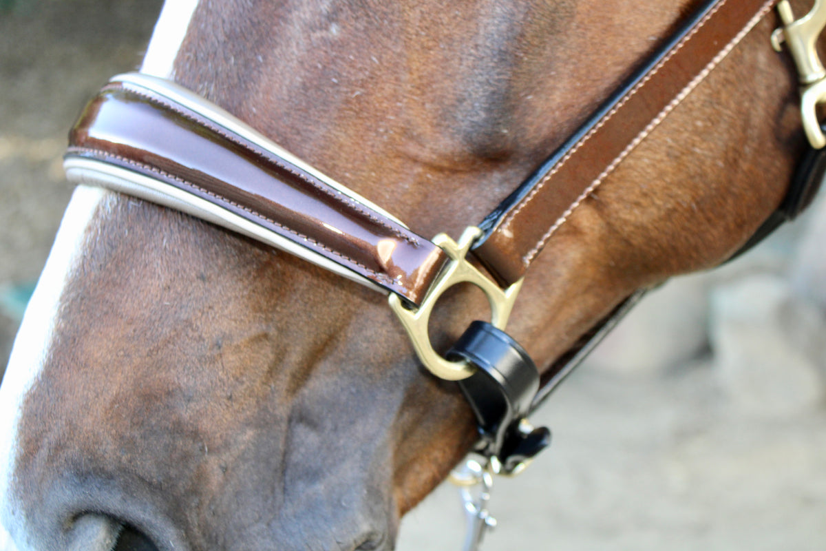 Catalonia Metallic Bronze Leather Halter