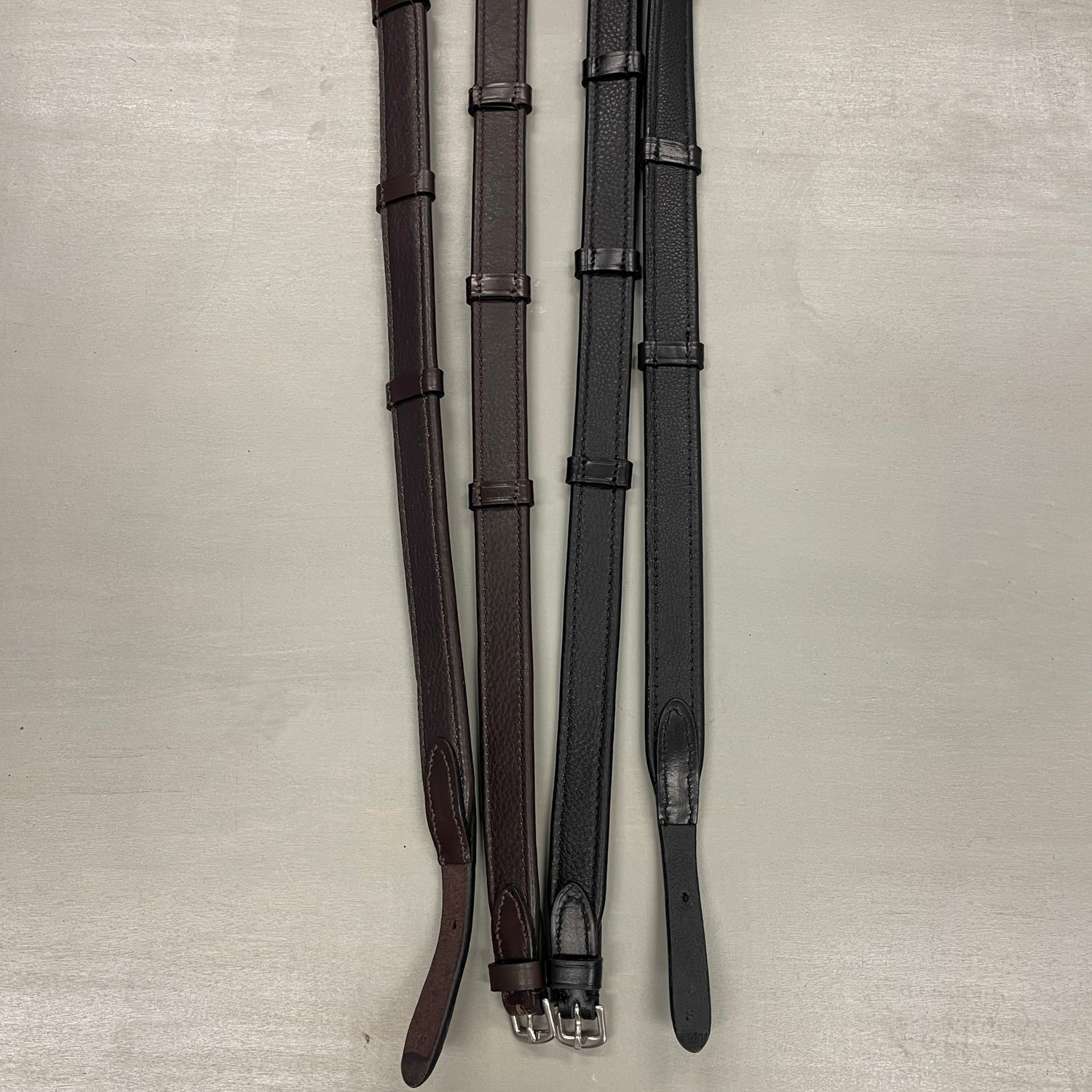 Wide Leather Reins with Stops