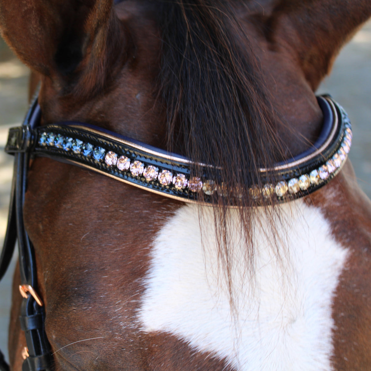 Duchess Black Patent Leather Snaffle Bridle