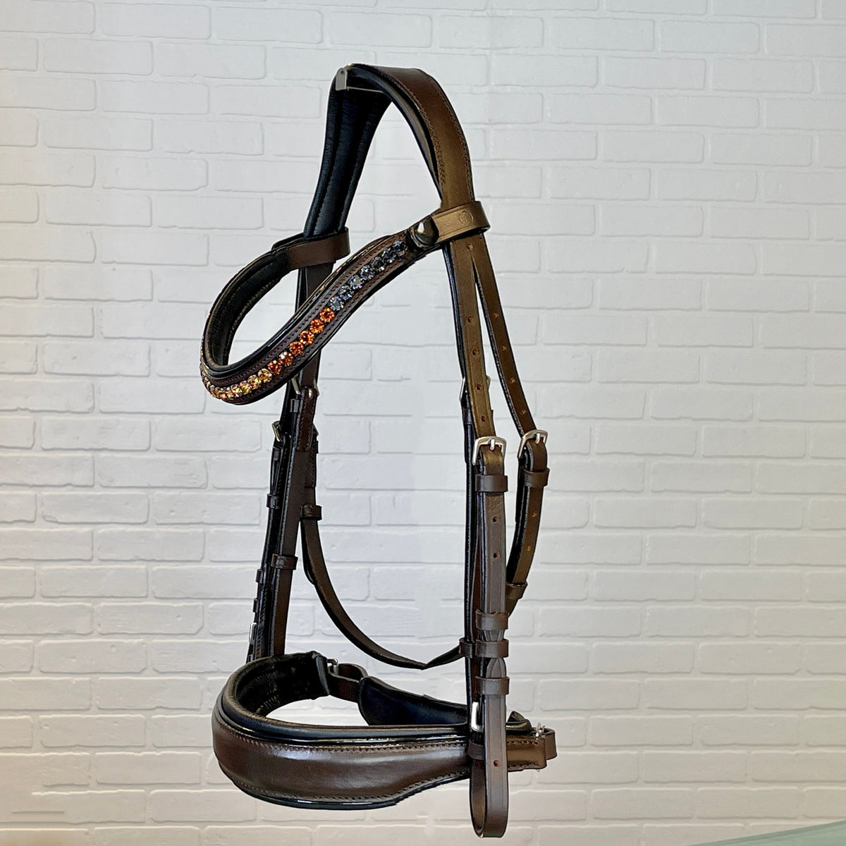 The Sarah - Maple Brown Leather Snaffle Bridle without Flash